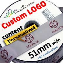 Customized Printed Satin Labels, Personalized Crafting for Anniversary, 2 ", 51mm, 100Yards/Lot