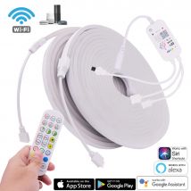 12V LED Neon Strip Light RGB Wodoodporna silikonowa lina świetlna Taśma ściemnialna Dekoracja Wifi Bluetooth APP Pilot na podczerwień