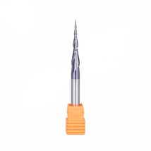2pcs/lot R0.75*D3.175*15*38.1L*2F carbide solid carbide Coated Taper Ball Nose End Mills,taper and cone Bit wood