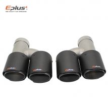 EPLUS Auto Carbon Faser Matte Schalldämpfer Spitze H Form Doppel Ausgang Auspuffrohr Schalldämpfer