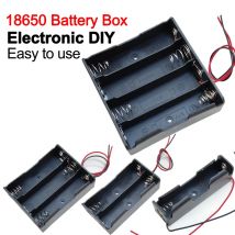 Neue 18650 Power Bank Fällen 1X 2X 3X 4X 18650 Batterie Halter Lagerung Box Fall 1 2 3 4 Slot Batterien Container Mit Draht Blei
