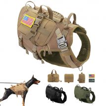 Starke Nylon Hund Harness Tactical Militär Haustier Weste Geschirre Mit Tasche Arbeits Hund Ausbildung Westen Für Medium Large Hunde