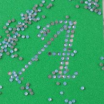 English letters Alphabet Hotfix Rhinestone heat press transfer motif sticker stencil paper card board templet mold craft tool