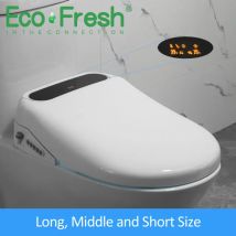 Ecofresh sedile Wc intelligente a forma di U O V coprivaso elettrico Bidet intelligente sedile Wc riscaldato sedile Wc intelligente a Led