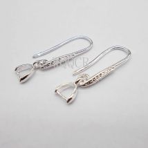 10PCS Genuine 925 Sterling Silver Feathery Women's Ear Hook Earrings Blank Base DIY Jewelry Making Result Accessory Accessories