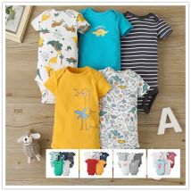 2023 5 Teile/los Baby Bodys 100% Baumwolle Neugeborenen Baby Jungen Kleidung Kurzarm Baby Mädchen Kleidung 0-24M Baby Kleidung Overalls