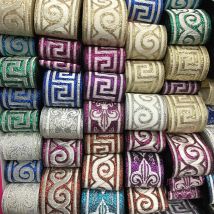 ZERZEEMOOY 48 Design 33 mm 1,5 Zoll 10 YARD/LOT Polyester geometrisch The Great Wall Of China Folk Style Single Face Jacquardband