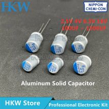 10pcs NCC Aluminum Solid Capacitor 2.5V 6.3V 4V 16V 100UF 270UF 470UF 560UF 820UF 1000UF 1200UF 1500UF NIPPON CHEMI CON Original