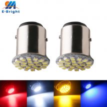 50pcs 12V 24V 1206 Led 22 SMD Bulbs P21W 1156 P21/5W 1157 BAY15D Car Backup Reverse Turn Brake Lights White Red Amber Blue green