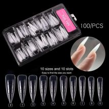 100Pcs Quick Building Nail Mold Tips Dual Nail Extension Form Full Cover Finger Nail Art Extend