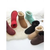 Snow Boots Women Waterproof Australia Winter Warm Shoes Non-slip Rubber Sole 100% Genuine Cowhide Leather Big Size Wholesale