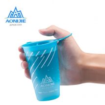 AONIJIE Borsa per acqua pieghevole con tazza morbida senza BPA TPU non tossico ultraleggero per sport all'aria aperta Maratona Ciclismo Trailing Corsa