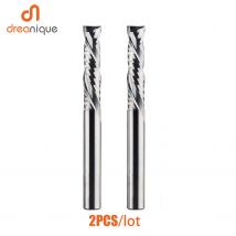 2 pzas/lote fresa de compresión carpintería dos flautas arriba y abajo herramienta de fresado de carburo en espiral brocas de rebajadora de CNC cortador de fresa de madera