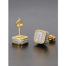Punk Stud Earrings for Men Hip Hop Classic Iced Out Zircon Accessories Crystal Earings Fashion Hippie Jewelry Wholesale OHE127
