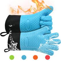Doppels chicht ofen handschuhe hitze beständige Back handschuhe mit Küchen handschuhen aus Silikon und Baumwolle Flexible Top flappen für die Mikrowelle