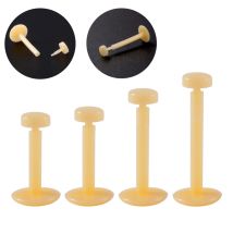 10PCS Flesh Farbe Bio Flexible PTFE Labret Retainer Ringe Ohr Tragus Helix Knorpel Ohrring Stud PTFE Grundlegende Retainer Piercing