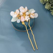 Vintage Haarnadel Gabeln Haarschmuck für Frauen handgemachte U-förmige Perle Blume Haar Stick Braut Hochzeit Haarschmuck Schmuck