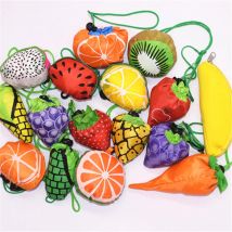 Fruit Shape Folding Shopping Bag Portable Large Capacity Women's Handbags Eco Reusable Tote Pouch Gift Bag Polyester Storage Bag
