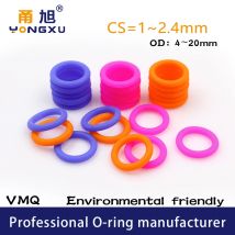 30 Teile/los Mehrfarbige Silikonkautschuk O-Ring Dicke CS1/1,5/1,9/2,4mm Silikon/VMQ Gummidichtung O-Ring Dichtring.-.