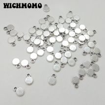 Neue Mode 7*5mm 100 teile/beutel Retro Zink-legierung Runden Charms Anhänger für Ohrring Armband Schmuck Zubehör