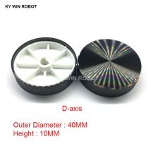 1 Stück 40 x 10 mm 6 mm Wellenloch Potentiometerknopf aus Aluminiumlegierung Lautstärkeregler Audioknopf Schwarz (D-Achse)