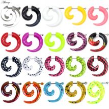 2szt Hot Acrylic Cheater Fake Spiral Ear Taper Stretcher Expanders Gauge Tunnel and Plugs Earlobe Earring Piercing Body Jewelry