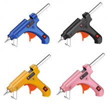 Mini pistola de pegamento de fusión en caliente, pistola de silicona de alta temperatura de 40W, proyectos de bricolaje, reparaciones, creación artística, con barras de pegamento de 1-50 piezas y 7mm
