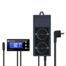 Termostato Digital KT4000, controlador de temperatura, enchufe con Sensor impermeable, enchufe de la UE/Reino Unido, modo de refrigeración y calefacción LCD