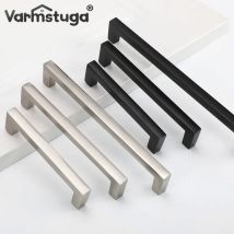 VARMSTUGA Schrankgriffe, Küchentürgriffe, Schubladenknöpfe, Kleiderschrank-Türgriffe aus Aluminiumlegierung, gebürstete Hardware im modernen Stil