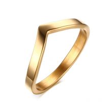 Einfache Chevron V Form Ring Für Party 316L Edelstahl Mode Schmuck Ringe Für Frauen