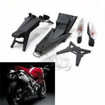 Ajuste para Ducati Monster 696 796 795 M1100 1200 guardabarros de neumático trasero marco de placa de matrícula soporte luz de señal de giro