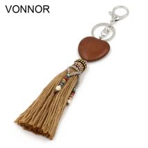 Mode Frauen Tasche Zubehör Anhänger Herz-förmigen Stein Quaste Schlüssel Kette Weiblichen Geschenk Boho Schmuck Auto Keychain