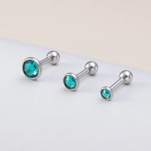 3 sztuk nowy kryształ stal chirurgiczna oświadczenie chrząstka Helix kolczyk moda biżuteria CZ muszla Piercing stadniny kolczyki dla kobiet 16G