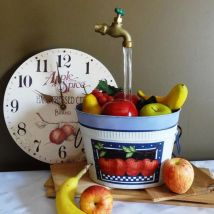 Beccuccio invisibile che scorre annaffiatoio rubinetto galleggiante fontana interna decorativa cascata d'acqua in lega di zinco decorazione del giardino di casa