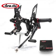 Arashi NINJA ZX6R 2007-2008 pedana poggiapiedi regolabile lavorata a CNC per KAWASAKI Ninja ZX-6R ZX 6R 2007 2008 poggiapiedi posteriore