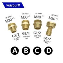 WASOURLF Adapter M30 Männlichen Gewinde Transfer G1/2 3/4 Stecker Dusche Bad Küche Messing Material Wasserhahn Rohr Zubehör