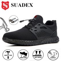 SUADEX Sicherheit Schuhe Atmungsaktive Herren Arbeit Schuhe Anti-smashing Industrielle Stahl Kappe Kappe Turnschuhe Pannensichere Plus Größe 36-48