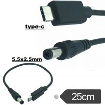 1 stücke USB 3,1 Typ C Stecker auf DC 5,5mm x 2,5mm Male Power Jack Verlängerung Adapter Ladung lade Kabel