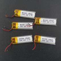 5pcs 3.7V 120 mAh Polymer Li  Lithium Lipo Battery 401030 For Bluetooth Speaker Earphone Driving