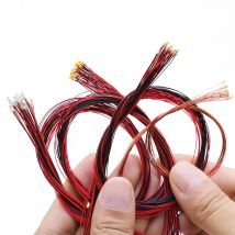 10 PZ Lampada SMD Cablata Led 0402 0603 0805 1206 Pre-saldato Micro Litz Chip Cablato 20 cm 3 V Scene Modello Ferrovia