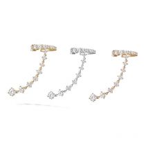 5A Funkelnde Bling Kubik-Zirkonia Gliederkette Lange Damen Mädchen Ohrringe Modischer CZ-Schmuck 2026 Neu