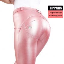 Shascull fites Melodie rosa Lack leder hose Winter gamaschen Skinny Scrunch Butt Winterkleid ung