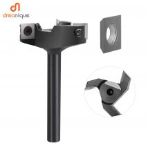 Dreanique 3-Flute shank 1/2 "pialla per legno diametro di taglio 50MM Shank guitboard Surfacing Router Bit inserto lastra in metallo duro