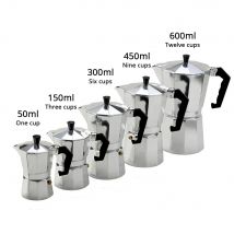 Kaffeemaschine Aluminium Espresso Perkolator Topf Kaffeemaschine Moka Töpfe 1 Tasse/3 Tasse/6 Tasse/9 Tasse/12 Tasse Herd Kaffeemaschine