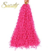 Saisity Zizi Box Zöpfe 20''Gray Rosa Lila Häkeln Haar 48 Stränge/Pack 50g Häkeln Farbige Synthetische Extensions Haar