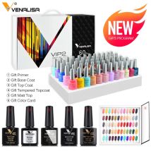 Nuovo 36/60 Colore di moda Venalisa Smalto gel Vernice Smalto gel colorato per Nail Art Design Nail Gel Nail Salon Kit gel per unghie usato