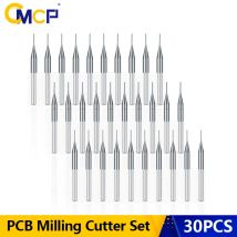 CMCP PCB Milling Cutter Set 3.175mm Shank 0.5 0.6 0.7mm Carbide End Mill CNC Corn Milling Bit Router Bit