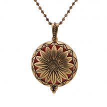 Neue Sonnenblume Retro Mode Aroma therapie Halskette Parfüm Medaillon offen magnetische ätherische Öl Diffusor Anhänger Schmuck für Unisex