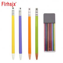 12pcs Fabric Marker Chalk Refiils Reusable Tailors Chalk Pencil Set Pen Holder and Pencil lead for Fabric Marking Sewing Tools