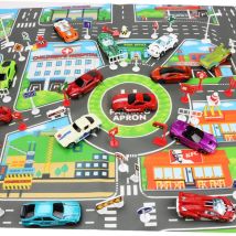 Stadtverkehr Straßenkarte Kinder Stadtparkplatz Straßenkarte Verkehrszeichen 83*58CM Klettern Spielmatte Spielzeug